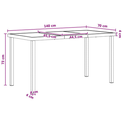Trädgårdsmöbelset 5 pcs Svart och Anthracit 140 x 80 x 73 cm
