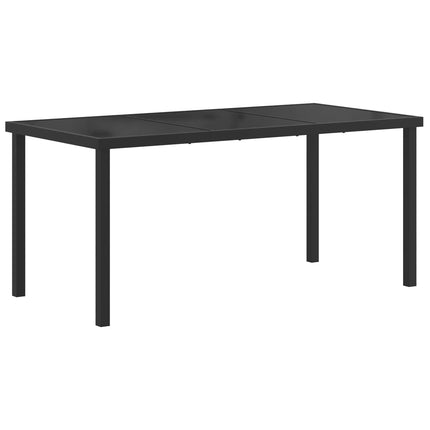 Trädgårdsmöbelset 9 pcs Svart och Anthracit 160 x 80 x 73 cm