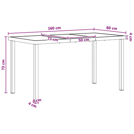 Trädgårdsmöbelset 9 pcs Svart och Anthracit 160 x 80 x 73 cm