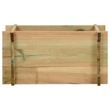 Trädgårdsupphöjd Grönsaksbädd Grön 80 x 80 x 32 cm Massiv furu