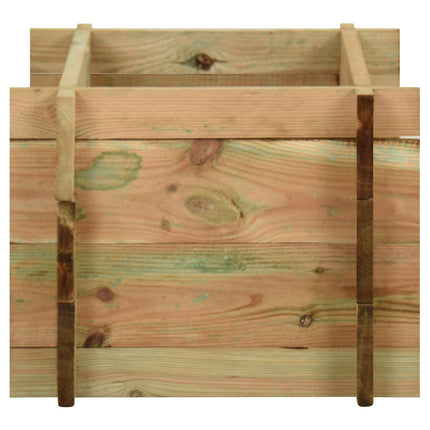 Trädgårdsupphöjd Grönsaksbädd Grön 80 x 80 x 32 cm Massiv furu