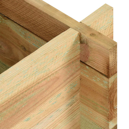 Trädgårdsupphöjd Grönsaksbädd Grön 120 x 80 x 32 cm Massiv furu