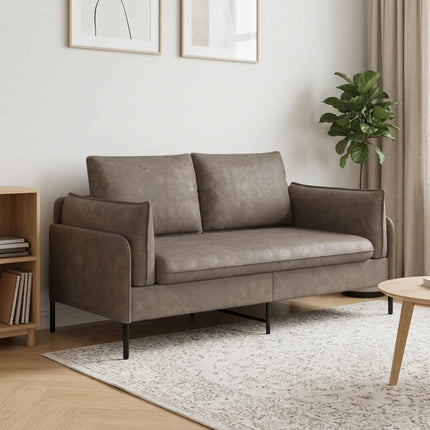 2-sits soffa Grå 188 x 81 x 89 cm Konstläder