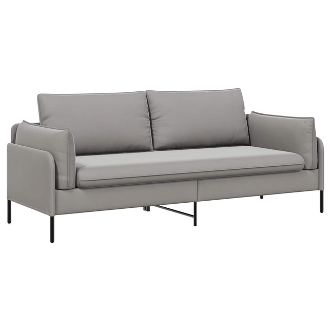 3-Sits soffa Ljusgrå 222 x 81 x 89 cm Sammet