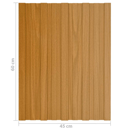 Takpanel 36 pcs Naturlig 60 x 45 cm Galvaniserat stål