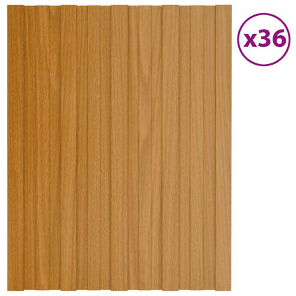 Takpanel 36 pcs Naturlig 60 x 45 cm Galvaniserat stål