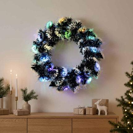 Julgirlander 16 LED-lampor Mångfärgad stål