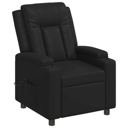Reclinerfåtölj med massage Svart 75 x 95 x 100 cm Tyg