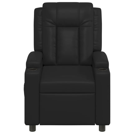 Reclinerfåtölj med massage Svart 75 x 95 x 100 cm Tyg