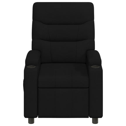 Reclinerfåtölj med massage Svart 75 x 95 x 103 cm Tyg