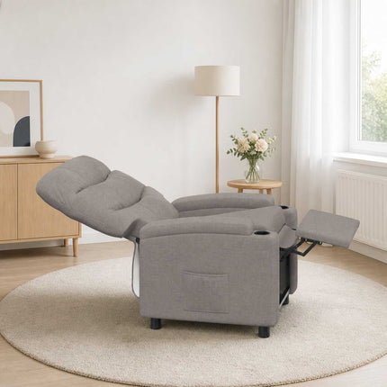 Reclinerfåtölj Taupe 75 x 93 x 102 cm Tyg