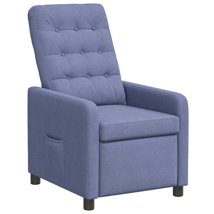 Reclinerfåtölj Jeansblå 65 x 93 x 102 cm Tyg