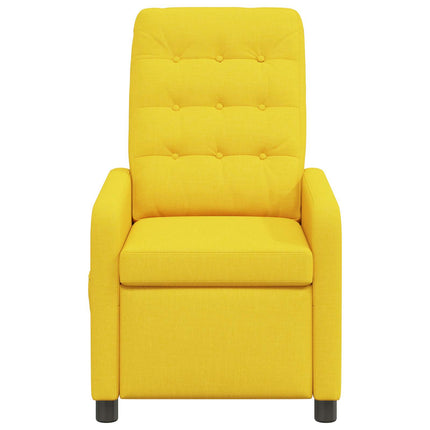 Reclinerfåtölj med massage Ljus Gul 65 x 93 x 102 cm Tyg