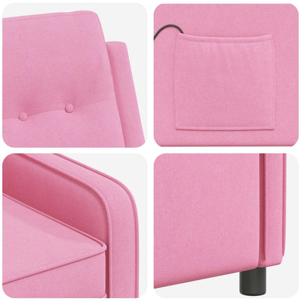 Reclinerfåtölj med massage Rosa 65 x 93 x 102 cm Tyg