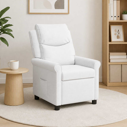 Reclinerfåtölj Vit 69 x 93 x 102 cm Tyg