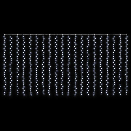 Ljusridå 600 LED-lampor Kallvit 600 x 300 cm