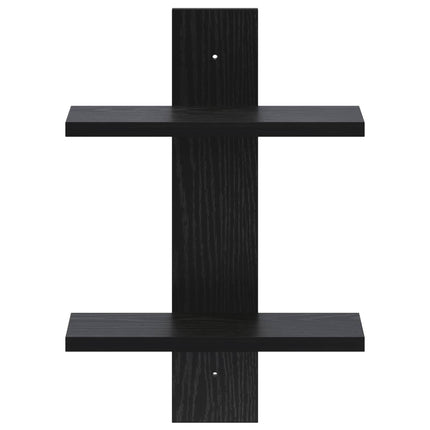 Vägghylla Svart ek 30 x 13,5 x 43 cm Konstruerat trä