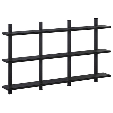 Vägghylla Svart ek 102 x 13.5 x 58 cm Konstruerat trä