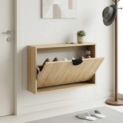 Skoskåp VENRAY 70 x 17 x 43 cm Konstruerat trä Sonoma-ek
