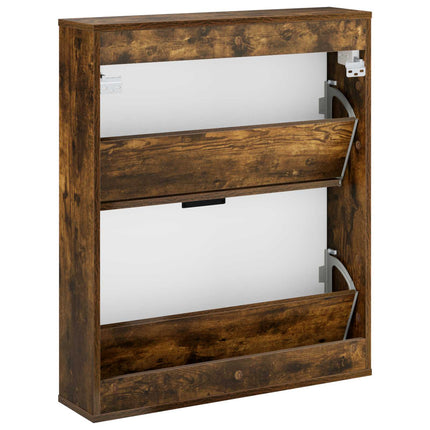 Skoskåp VENRAY 70 x 17 x 82 cm Konstruerat trä Rökt ek
