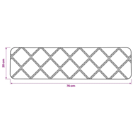 Trappmattor 15 st 76 x 20 cm Svart Polyester Rektangulär
