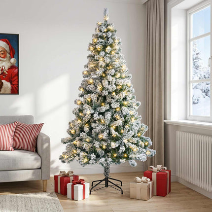 Plast Hingad Julgran 240 cm 300 LED-lampor Varmvit