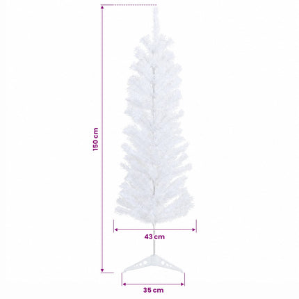 Smal konstgjord julgran med julkulor 150 cm 150 LED-lampor