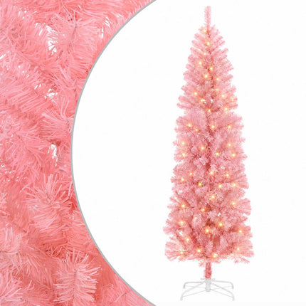Konstgjort smalt julträd 210 cm 300 LED-lampor Varmvit