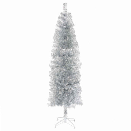 Smal konstgjord julgran med julkulor 240 cm 300 LED-lampor
