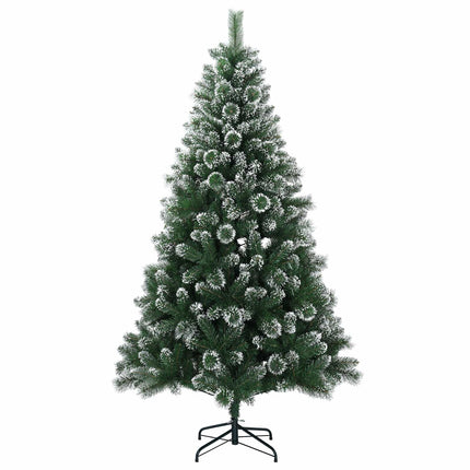 Konstgjord julgran 120 cm 150 LED-lampor Varmvit PVC och metall