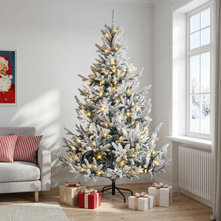 Plast Hingad Julgran 240 cm 300 LED-lampor Varmvit