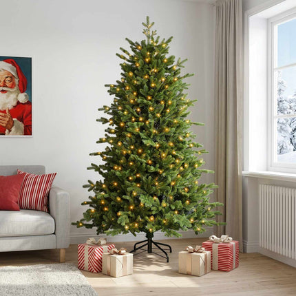 Plast Hingad Julgran 120 cm 150 LED-lampor Varmvit