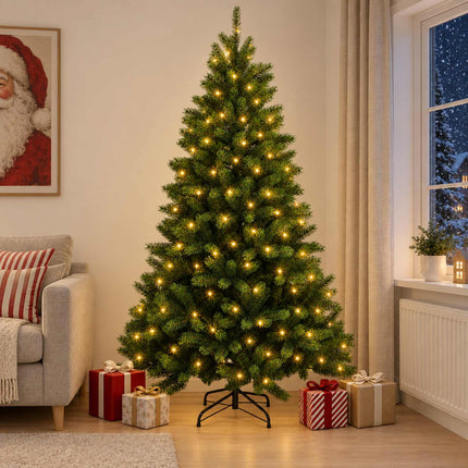 Plast Hingad Julgran 150 cm 150 LED-lampor Varmvit