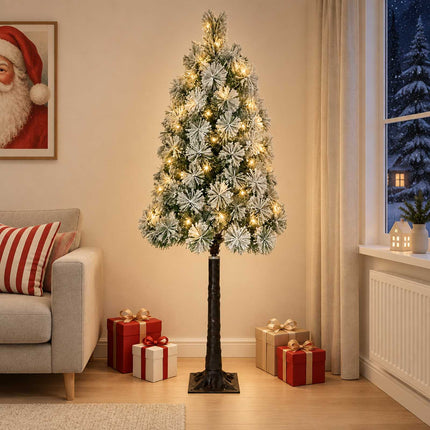 Plast Hingad Julgran 150 cm 150 LED-lampor Varmvit