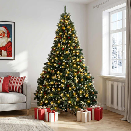 Plast Hingad Julgran 270 cm 300 LED-lampor Varmvit