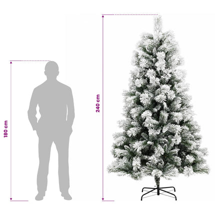 Plast Hingad Julgran 240 cm 300 LED-lampor Varmvit