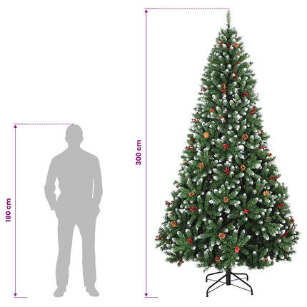 Plast Hingad Julgran 300 cm 300 LED-lampor Varmvit