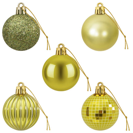 Julbollset 100 st Ljusgrön 4 cm Polystyren