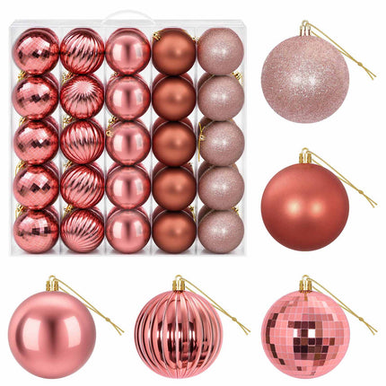 Julbollset 50 st Rosa och rosé Diam. 8 cm Polystyren