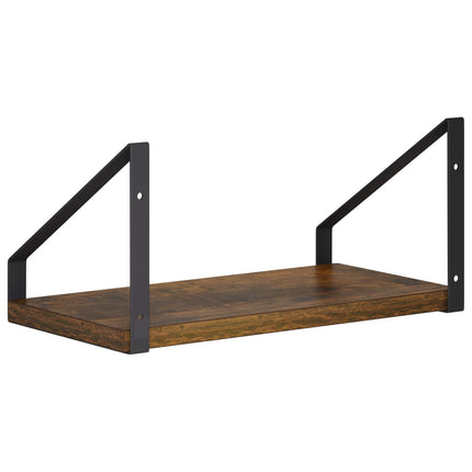 Vägg hyllor 2 st Rökt ek 30 x 16 x 15,5 cm