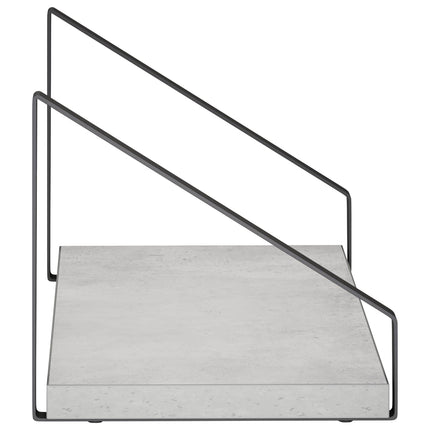 Vägg hyllor 2 st Betonggrå 40 x 16 x 15,5 cm