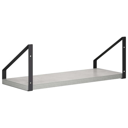 Vägg hyllor 4 st Betonggrå 40 x 16 x 15,5 cm