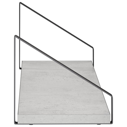 Vägg hyllor 4 st Betonggrå 60 x 16 x 15,5 cm
