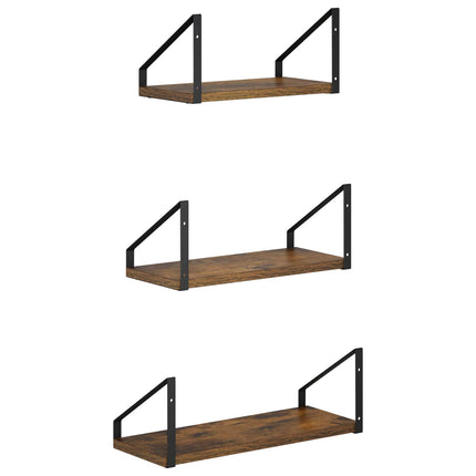 Vägg hyllor 3 st Rökt ek 40 x 16 x 15,5 cm