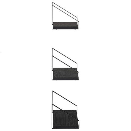 Vägg hyllor 6 st Svart ek 40 x 16 x 15,5 cm