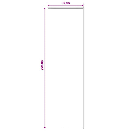 Runner-matta FLORNES Vävd Taupe-mönster 80 x 300 cm PP 7 mm