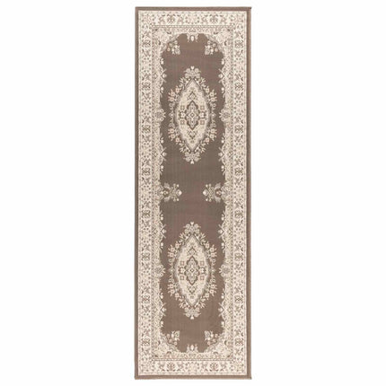 Runner-matta FLORNES Vävd Taupe-mönster 100 x 350 cm PP 7 mm