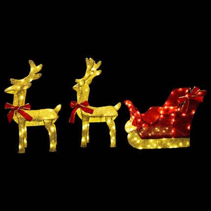 Julren med släde 5 st 240 LED-lampor Varmvit
