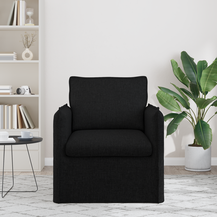 Soffa Svart 75 x 82 x 85 cm tyg