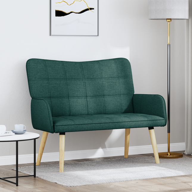2-sits soffa Mörkgrön 115 x 61 x 87 cm Tyg